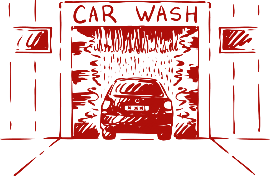 Auto in Portalwaschanlage